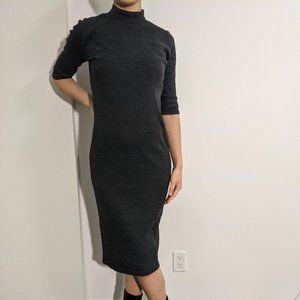 Oak and Fort's Noul Gray Knit Sweater Dress